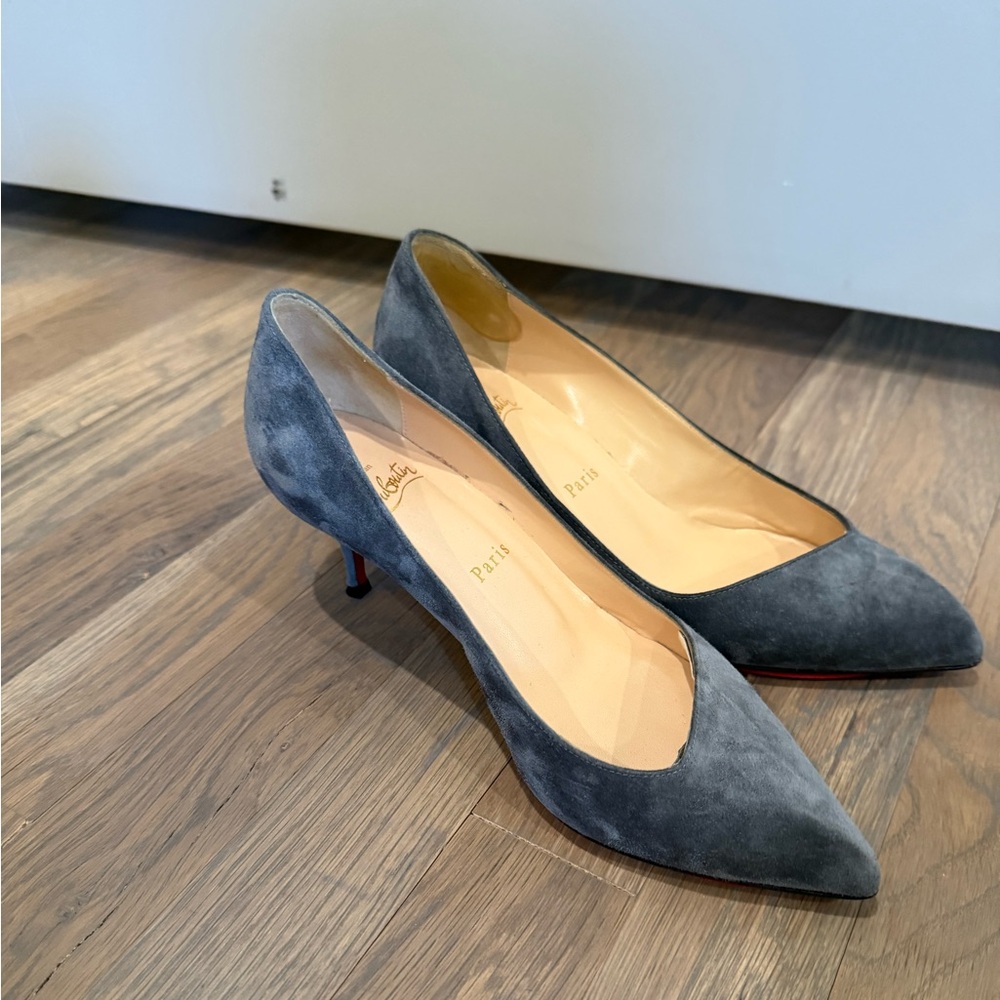 Christian Louboutin Gray Suede heels